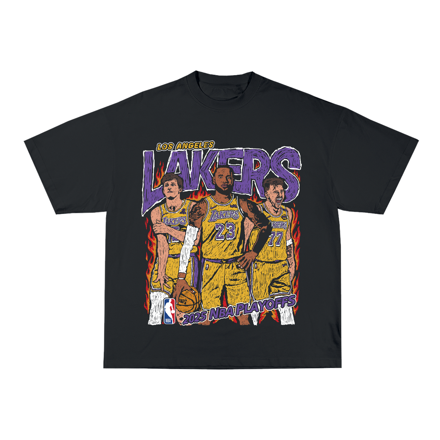 Lakers Playoff Tee - Black Flame