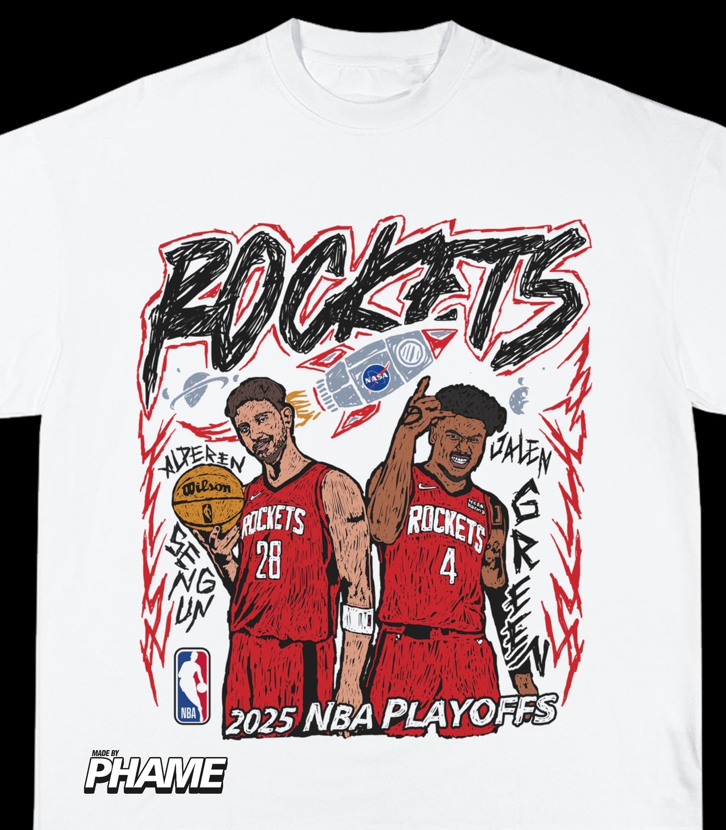 Rockets Playoff Tee - White